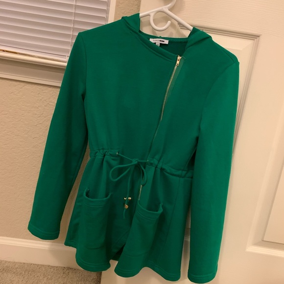 Fashion Nova Green Jacket With Hood - Picture 2 of 4